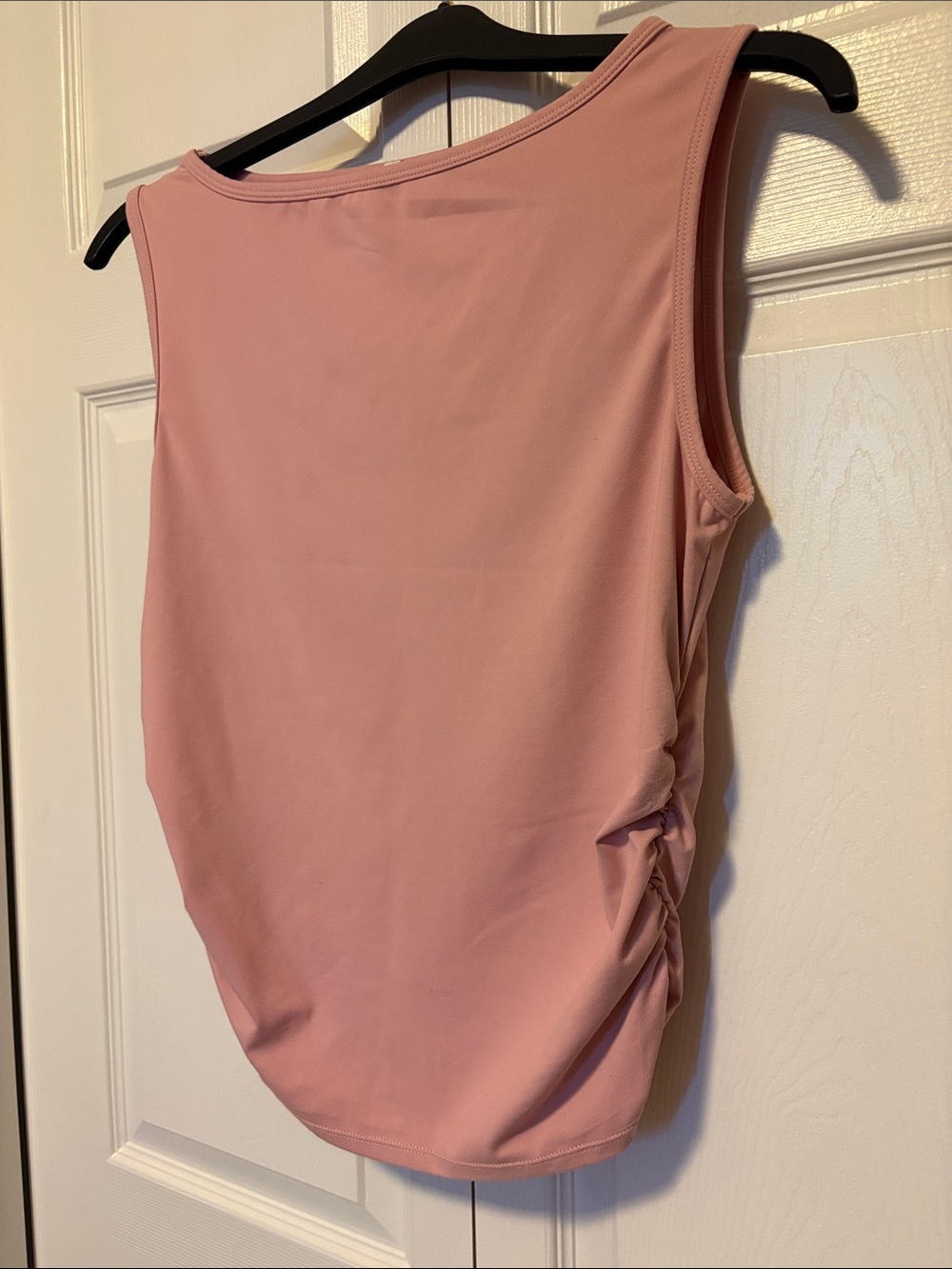 HALARA Dusty Pink Side-Ruched Tank I would say fits more like a medium